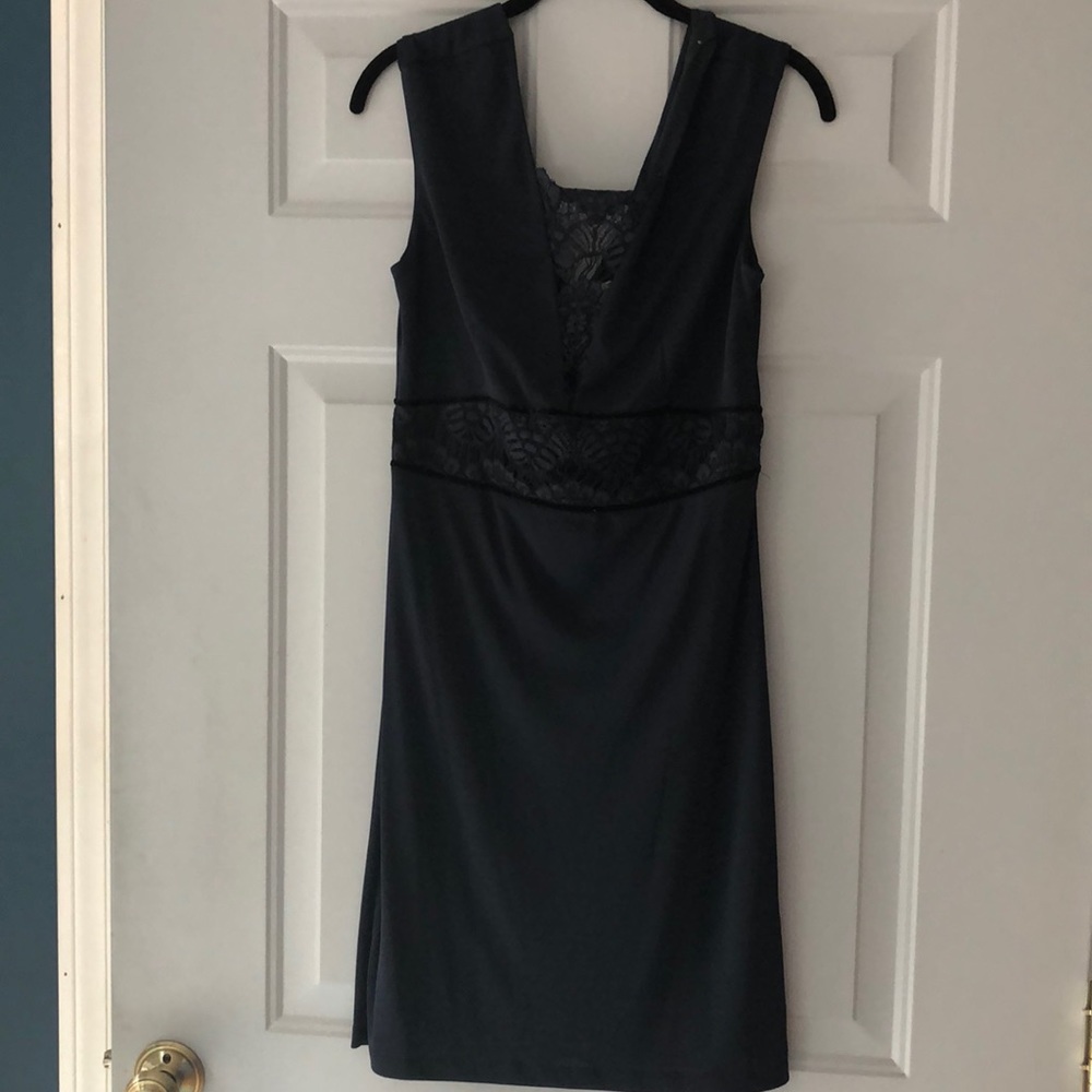 Navy vintage lace dress